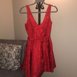 Red formal dress